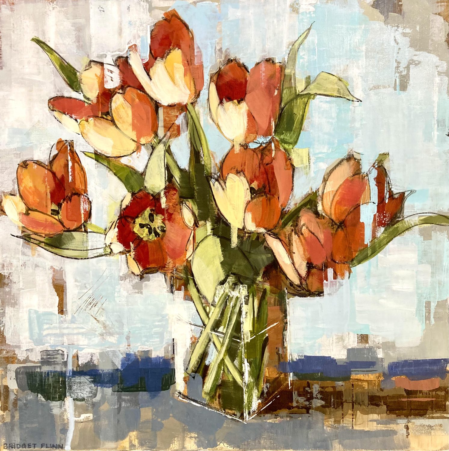 Orange Tulips by Bridget Flinn