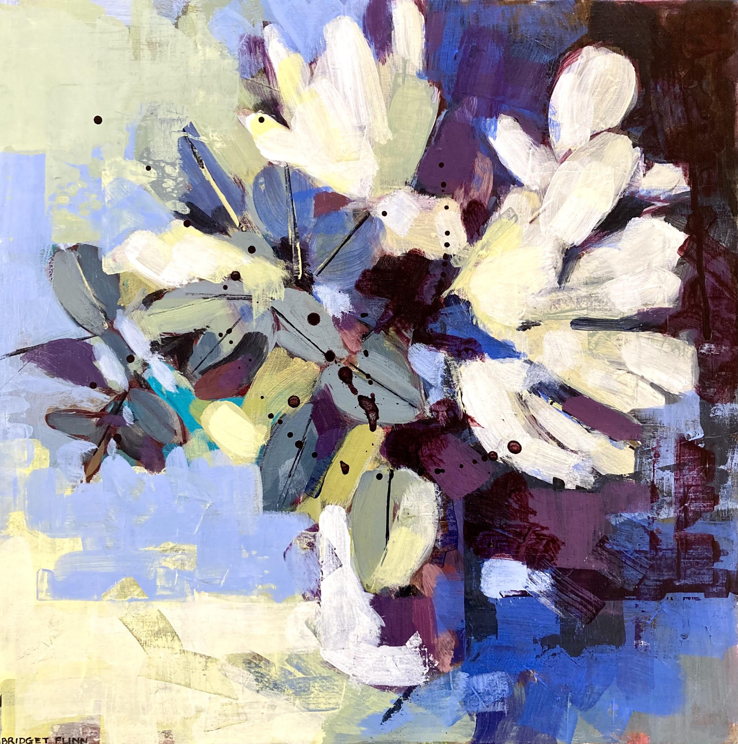 Tulips and Eucalyptus by Bridget Flinn