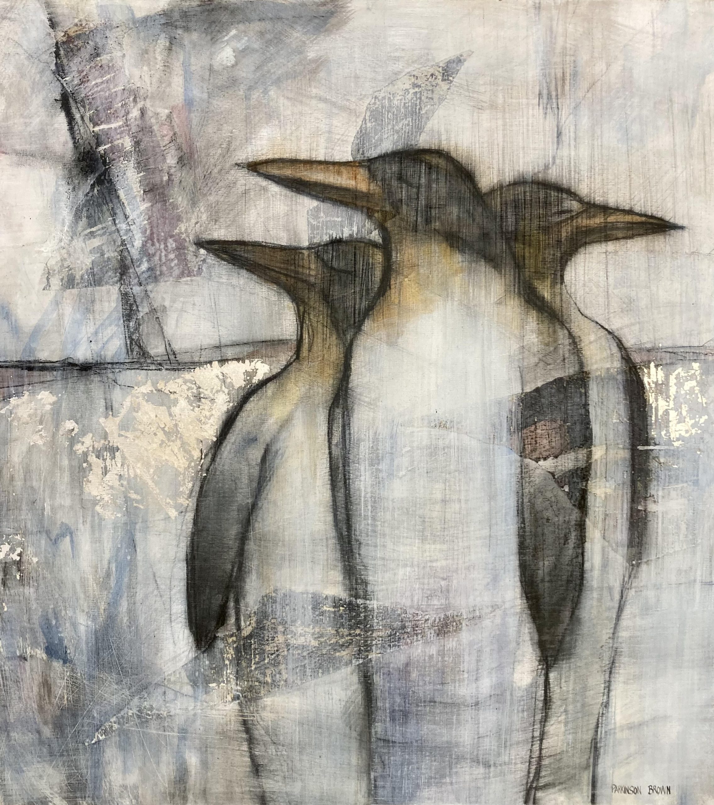 Penguins by Sylvia Parkinson Brown