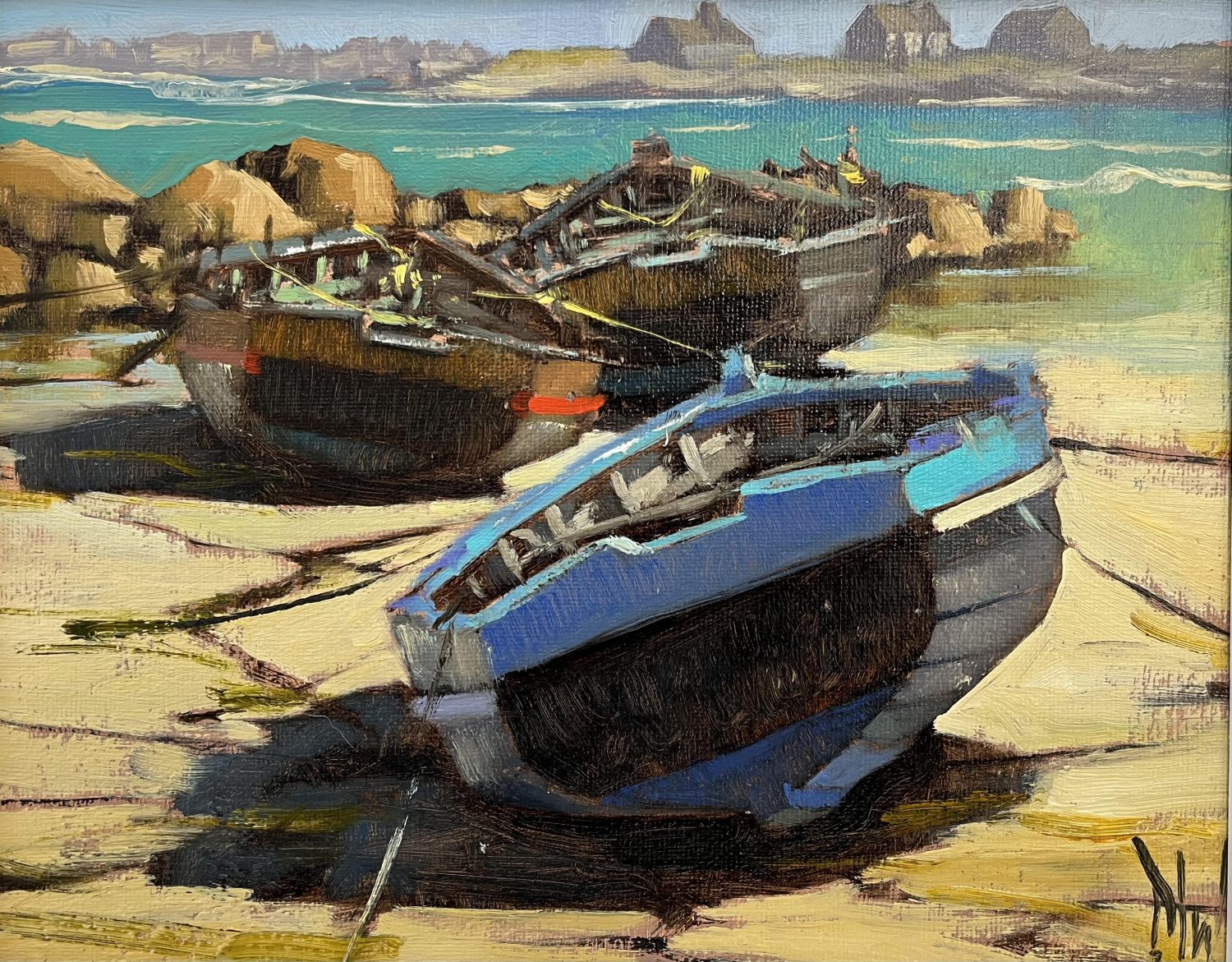 Boats at Ervallagh by Dave West