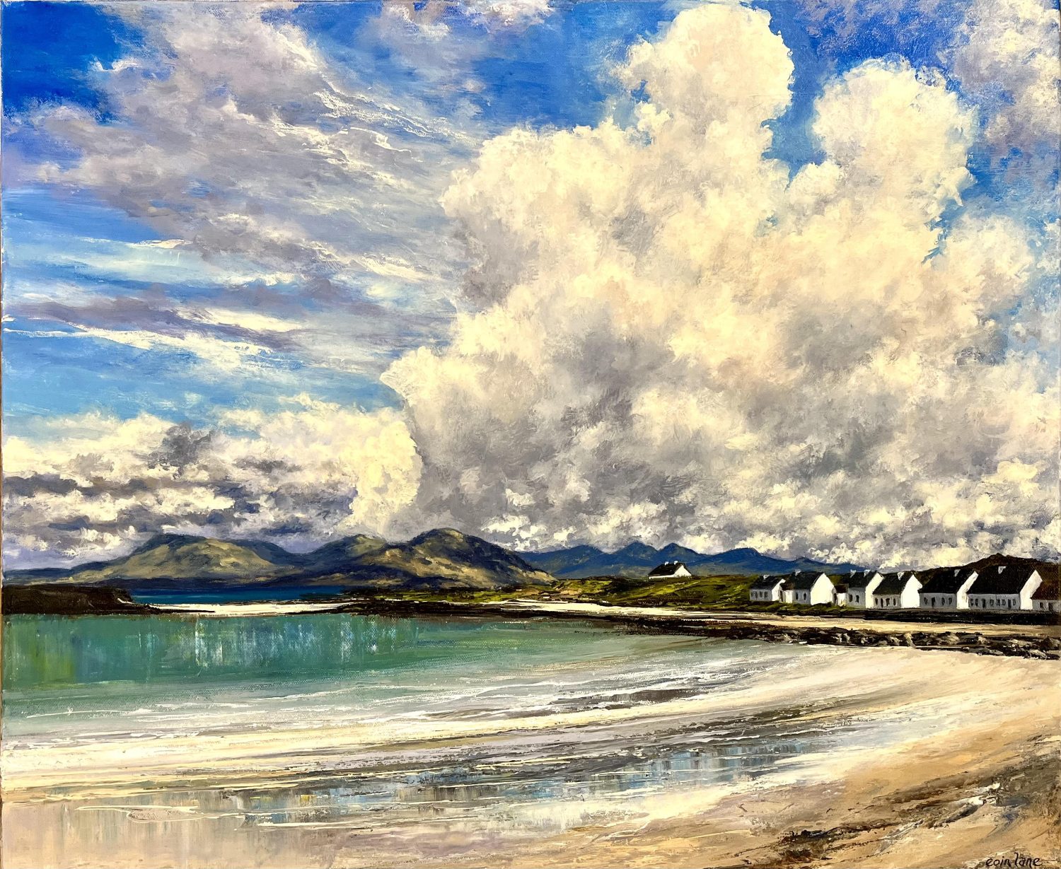 Bright Day, East End Village Inishbofin by Eoin Lane