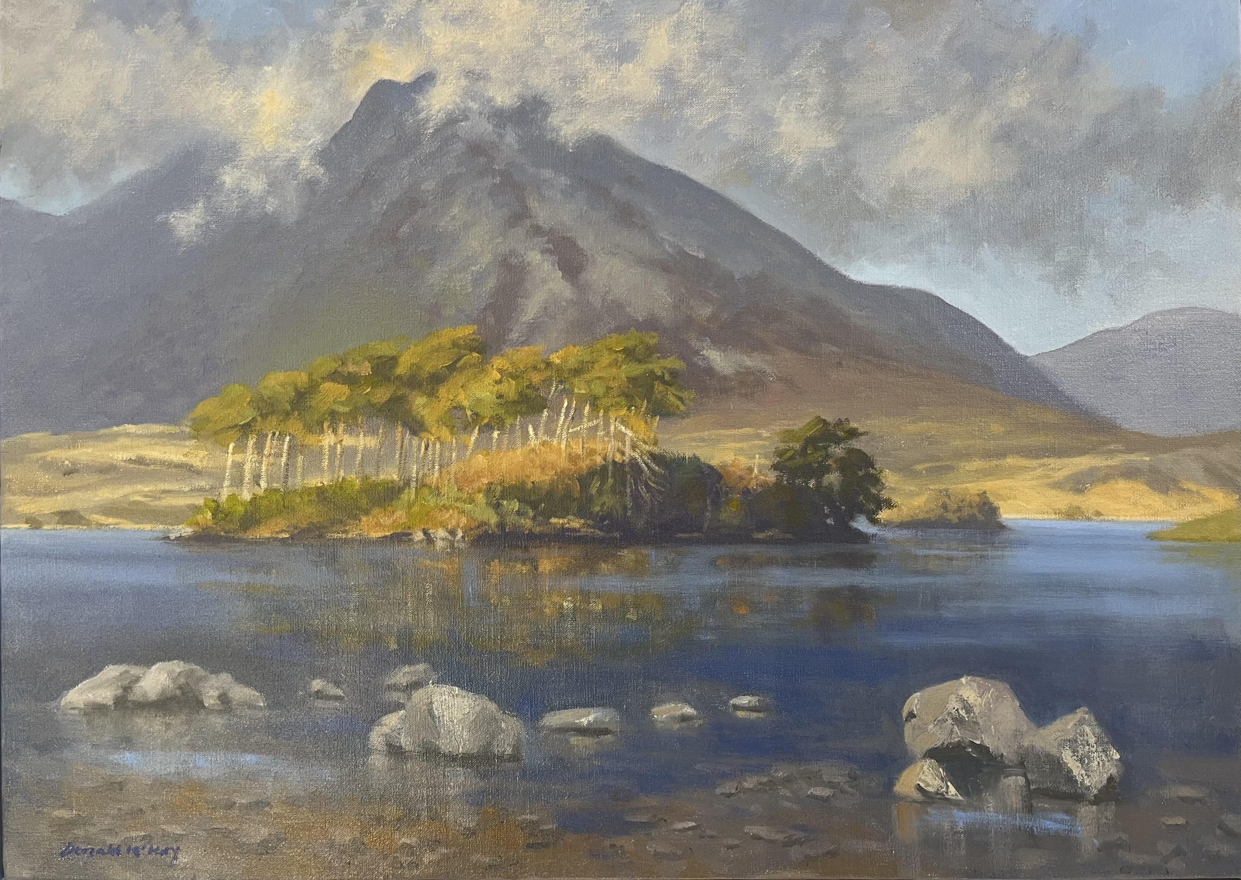 Pine Island and Derryclare Mountain by Donald McKay