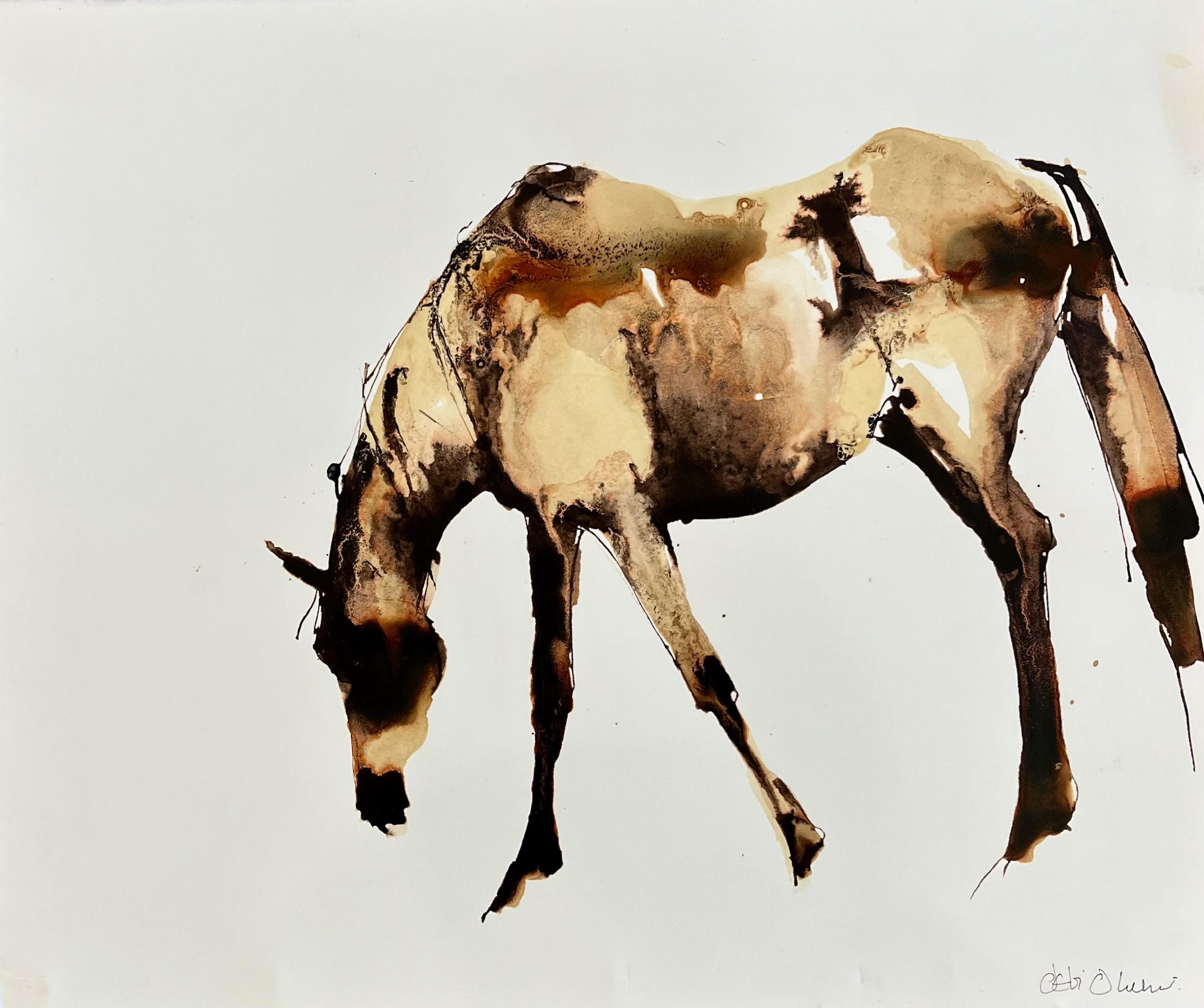 Sepia Grazing by Debi O'Hehir