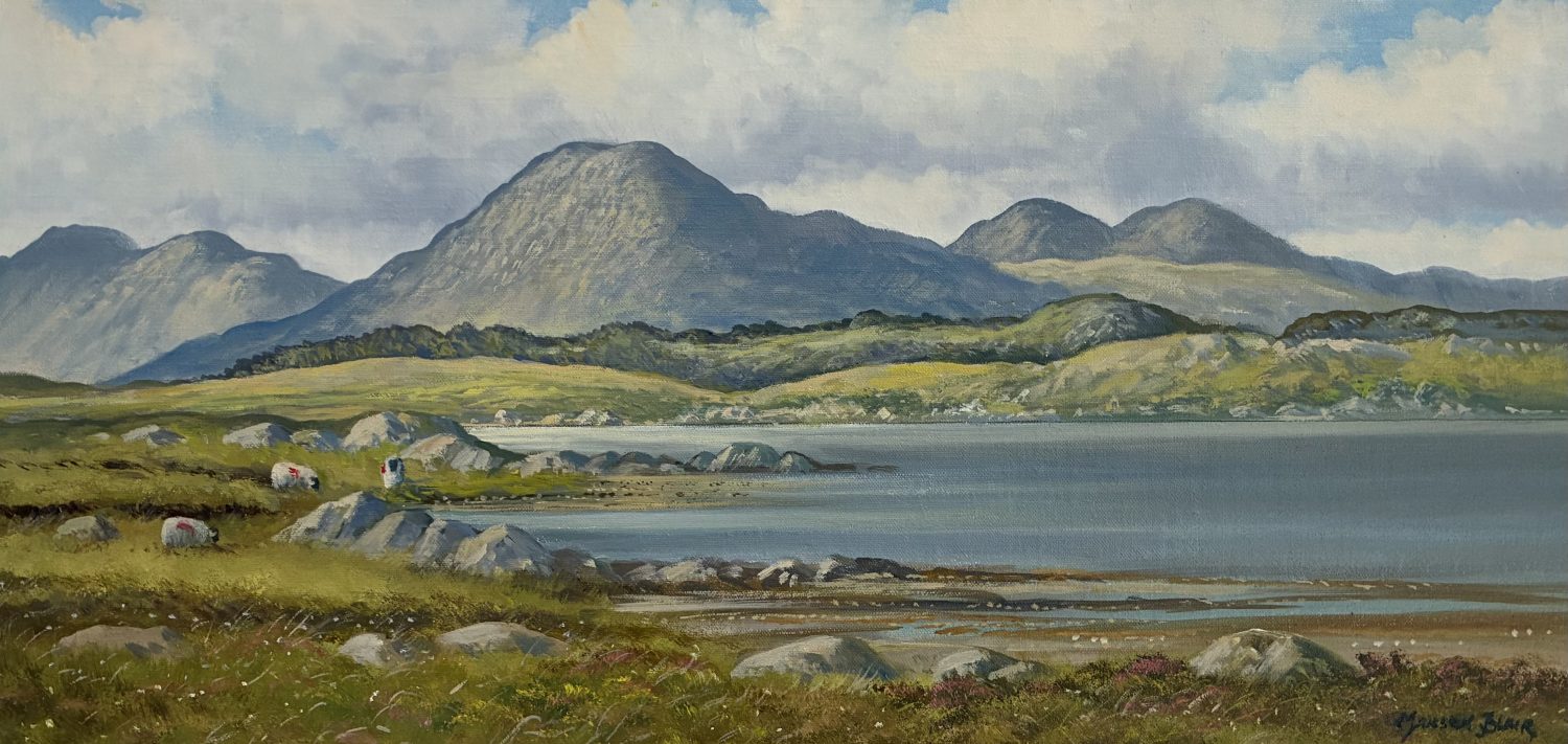 Pastoral coastal painting by Manson Blair