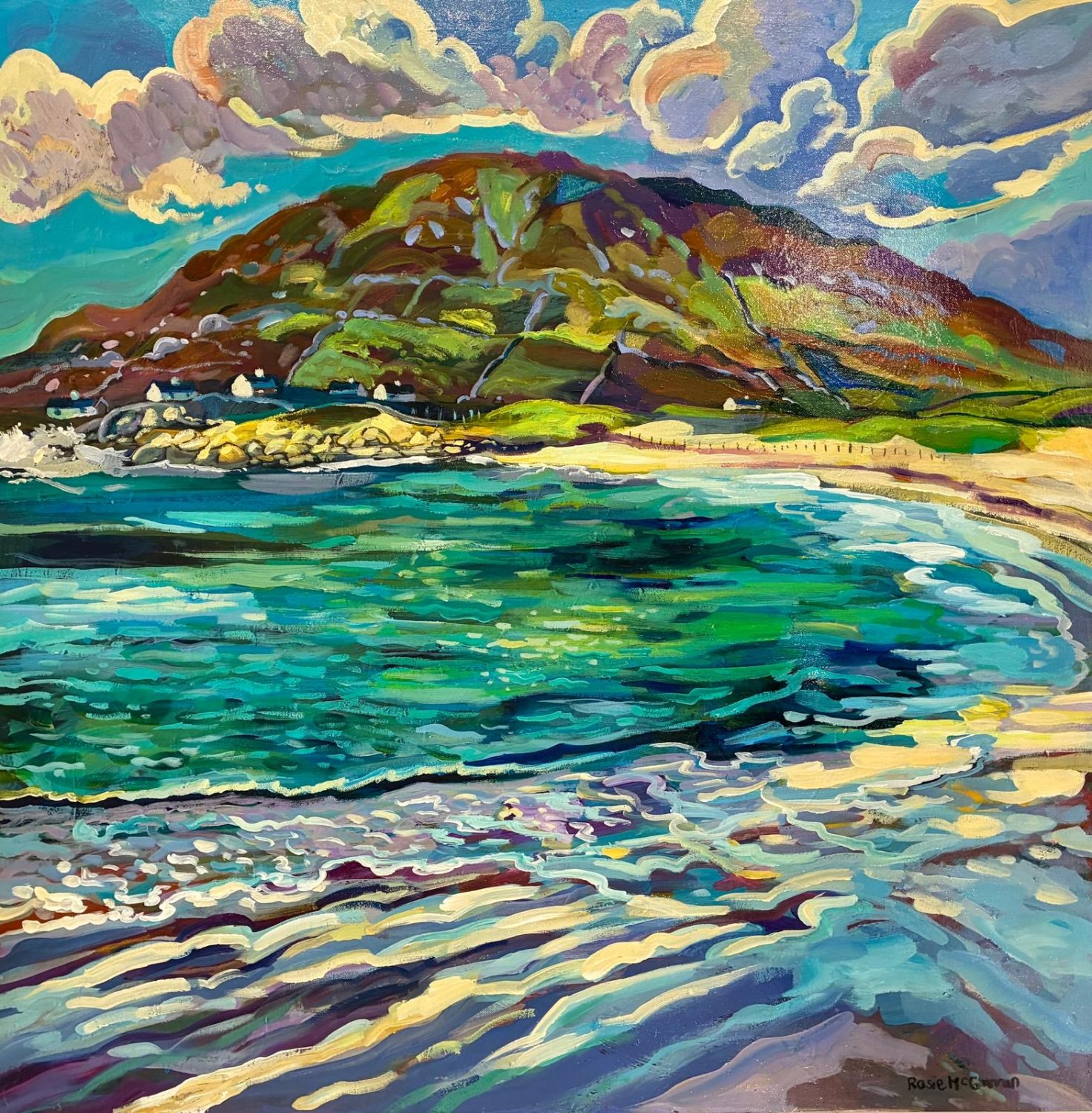 Colourful landscape by Rosie McGurran